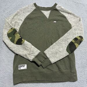 TRUKFIT Sweatshirt Green Camouflage Camo Men's Medium Arm Patch